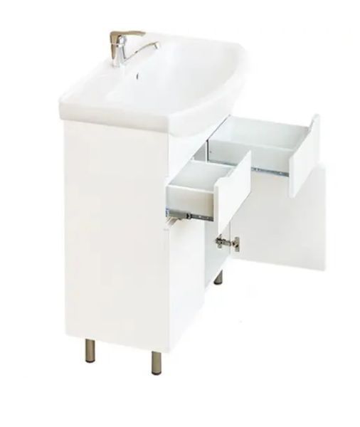 Тумба 55см на ніжках з умивальником Церсанія, різні розміри 0889 фото