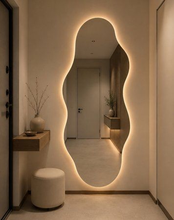 Фігурне дзеркало з LED-підсвіткою 3948 фото