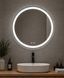 Зеркало 80 см с LED-подсветкой Touch, с антизапотеванием, с диммером, рег. яркости R800 46214 фото 1