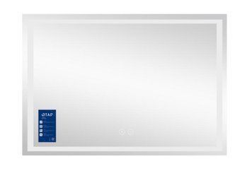 Дзеркало 120х80 з LED-підсвіткою Touch, антизапотіванням, з годинником, димером, рег. яскравості 28562 фото