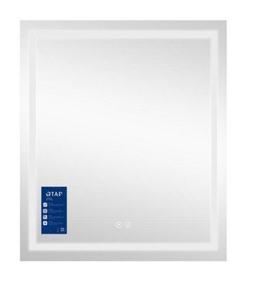 Qtap дзеркало 70х80см з LED-підсвіткою Touch, з антизапотіванням, , димером, рег. яскравості 45623 фото