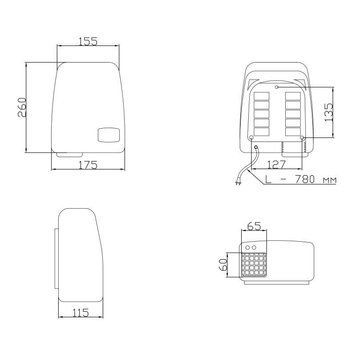 Сушарка для рук Lidz (WHI) 130.01.93 1200 Вт SD00041735 фото