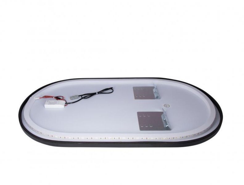 Qtap Scorpio зеркало настенное овальное с LED-подсветкой, 500х900 Black 43417 фото
