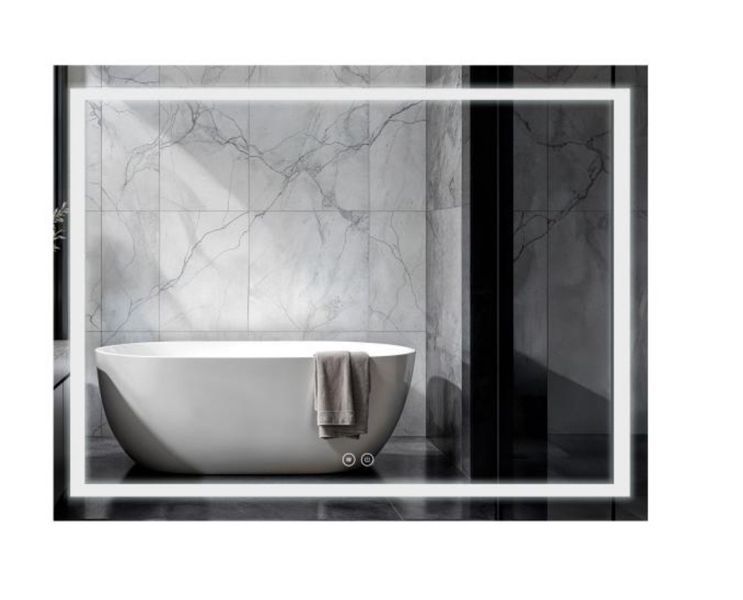 Зеркало 70х50 LED-подсветкой Touch, с антизапотеванием, диммером, рег. яркости 48018 фото