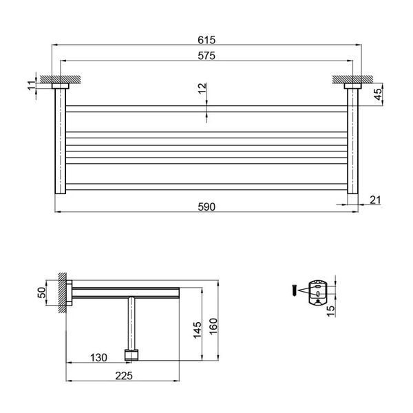 Полиця для рушників Qtap Liberty BLM 1122 SD00040032 фото