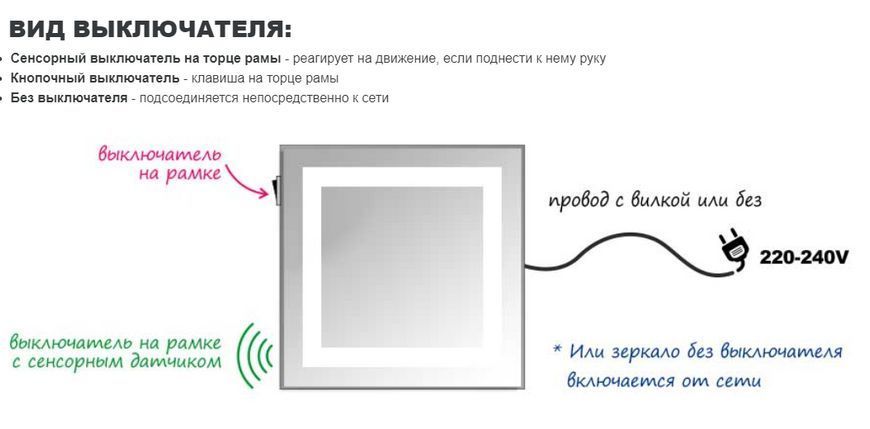 Зеркало с Led подсветкой 90207 фото